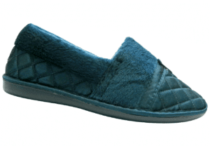Ladies Closed Back Quilted Satin Slippers